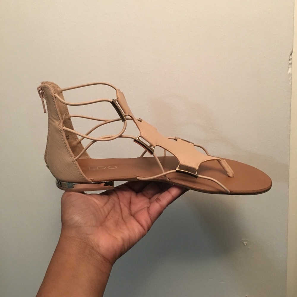 Blush colored sandals